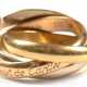 Trinity-Ring Must de Cartier, 750er Gold, 3-farbig, Gew. 9,10 g, RG 56, im Originaletui - photo 1