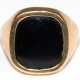 Ring, 750er GG, mit rechteckigem Onyx, Ges.-Gew. 9,73 g, RG 60 - фото 1