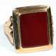 Ring, 585er GG, mit rechteckigem Karneol, Ges.-Gew. 7,99 g, RG 60 - photo 1