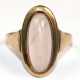 Ring, 333er GG, mit ovalem Rosenquarz-Cabochon mit inneren Merkmalen, Ges.-Gew. 3,48 g, RG 59 - photo 1