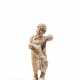 A PAINTED POTTERY FIGURE OF A FOREIGN DANCER - photo 1