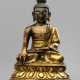 Feuervergoldete Bronzefigur des Buddha Shakyamuni - photo 1