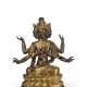 A PARCEL-GILT REPOUSSÉ BRONZE FIGURE OF USHNISHAVIJAYA - photo 1