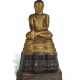 A MASSIVE GILT-LACQUERED STUCCO FIGURE OF SEATED BUDDHA - photo 1