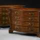 A PAIR OF GEORGE III MAHOGANY SERPENTINE COMMODES - photo 1