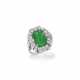 NO RESERVE | ART DECO JADEITE AND DIAMOND RING - photo 1