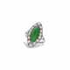 NO RESERVE | ART DECO JADEITE AND DIAMOND RING - Foto 1