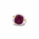 NO RESERVE | TIFFANY & CO. GARNET AND DIAMOND RING - фото 1