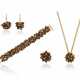 ALETTO BROTHERS SET OF TIGER EYE'S QUARTZ AND DIAMOND JEWELRY WITH UNSIGNED NECKLACE - фото 1