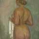 Nude with a Towel, signed, further titled in Cyrillic on the stretcher. - Foto 1