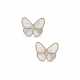 VAN CLEEF & ARPELS ENSEMBLE BROCHES ‘PAPILLON’ NACRE ET DIAMANTS - фото 1