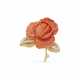 CARTIER BROCHE “ROSE ” CORAIL ET DIAMANTS - photo 1