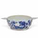 A REGENCE SILVER-MOUNTED CHINESE PORCELAIN BLUE AND WHITE TWO-HANDLED BOWL - фото 1