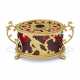 A CONTINENTAL GILT-COPPER MOUNTED RUBY GLASS TWO-HANDLED POT-POURRI AND COVER - photo 1