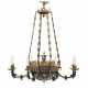 A RUSSIAN ORMOLU AND PATINATED BRONZE EIGHT-LIGHT CHANDELIER - Foto 1