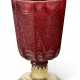 A GERMAN SILVER-GILT MOUNTED LARGE RUBY GLASS GOBLET - Foto 1