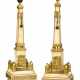 A PAIR OF FRENCH ORMOLU-MOUNTED WHITE MARBLE OBELISKS - фото 1