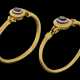 TWO EGYPTIAN GOLD AND GLASS BRACELETS - Foto 1