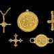 FIVE BYZANTINE GOLD JEWELRY ELEMENTS - фото 1