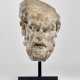 A ROMAN MARBLE HEAD OF A BEARDED OLD MAN - photo 1