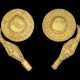 A PAIR OF ATTIC GOLD EARRINGS - photo 1