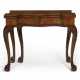 A CHIPPENDALE CARVED MAHOGANY SERPENTINE-FRONT CARD TABLE - photo 1