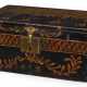 A PINE AND MAPLE POLYCHROME PAINT-DECORATED DOCUMENT BOX - photo 1