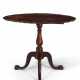 A CHIPPENDALE CARVED MAHOGANY SCALLOP-TOP TEA TABLE - photo 1