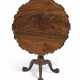 THE CHEW FAMILY CHIPPENDALE CARVED MAHOGANY SCALLOP-TOP TEA TABLE - photo 1