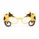 A PAIR OF YELLOW-LACQUERED `POSSUM` SPECTACLES - photo 1