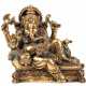 Figur "Ganesha- Elefantengott mit Ratte", Bronze/ Messing, H. 12,5 cm - photo 1