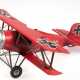 Modell-Flugzeug "Roter Baron", Metall, farbig gefasst, Gebrauchspuren, L. 30 cm, B. 37,5 cm - Foto 1