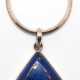 Kette, 925er Silber, Made in Italy, ca. 50 cm, großer, tropfenförmiger Anhänger mit Lapislazuli, Maße ca. 4,0 x 2,5 cm, 21,9 g - photo 1