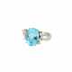 Blue-Topaz-Diamond-Ring - photo 1