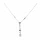 Zartes Y-Collier mit Brillanten, zusammen ca. 0,15 ct, - photo 1