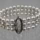 Dreireihiges Perlenarmband mit Diamanten - photo 1