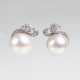 Paar Vintage Mabé-Perlen-Diamant-Ohrringe - фото 1