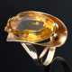 Roségold 585 Ring mit Citrin (ca. 13,4ct), um 1960, 8,7g, Gr. 56 - photo 1