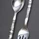 2 Teile Georg Jensen "Ornamental Nr. 54" Salatbesteck, Kopenhagen 1929, Silber 925, 137g, L. 19,5cm - photo 1