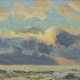 Bartsch, Wilhelm (1871-1953) "Abendwolken über dem Meer", Öl/Leinwand auf Karton montiert, 22x23cm (m.R. 29x30,5cm), Provenienz: 1965 aus dem Nachlass erworben - Foto 1