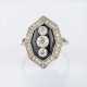 Jugendstil Onyx-Diamant Ring. - photo 1