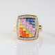 Multicolour Saphir Ring mit Brillant-Besatz. - photo 1