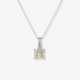 A pendant necklace decorated with a diamond in the currently trendy fancy light brown - фото 1