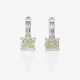 A pair of drop earrings decorated with fine diamonds in a modern cushion cut - photo 1