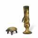 A GILT-BRONZE FERRULE AND FIGURE OF A TURTLE - photo 1