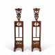 A PAIR OF NANMU LANTERNS AND JUMU STANDS - photo 1
