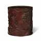A BAMBOO BRUSH POT CARVED WITH A SCENE OF HORSES AND ATTENDANTS - photo 1
