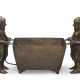 A BRONZE RECTANGULAR CENSER WITH FOREIGNERS - photo 1
