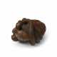 A CARVED WOOD NETSUKE OF A TORTOISE AND SNAKE - photo 1