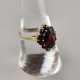 Granatring - Gelbgold 333/000 (8K), gepunzt, Ringk… - Foto 1